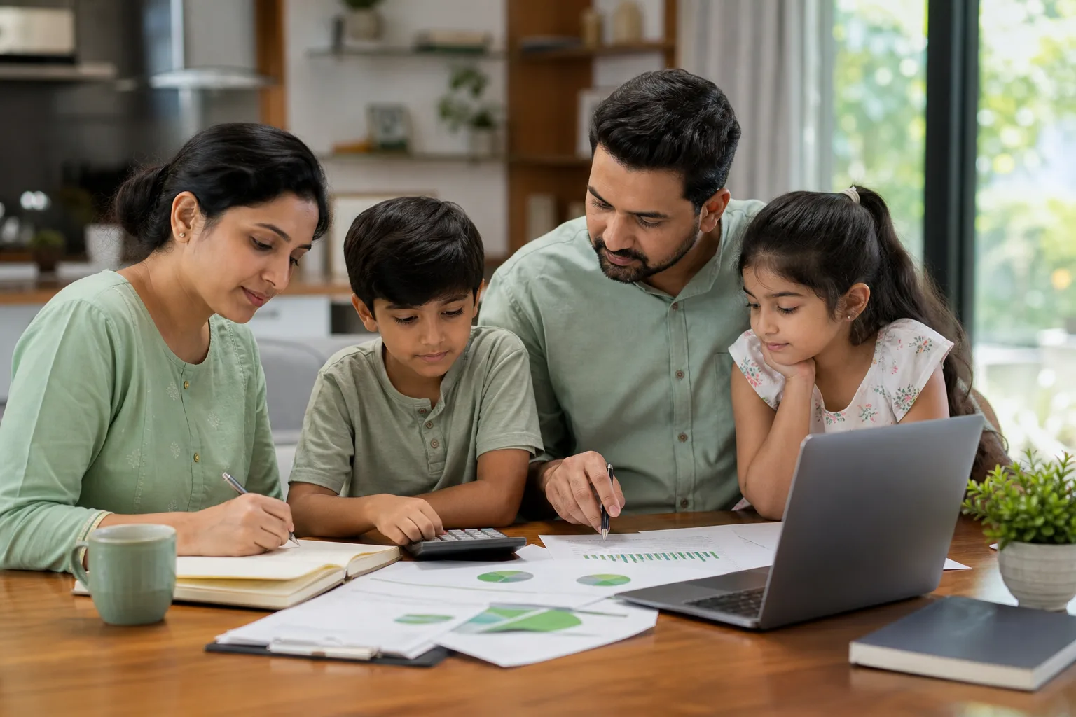 Reviewing a household financial plan