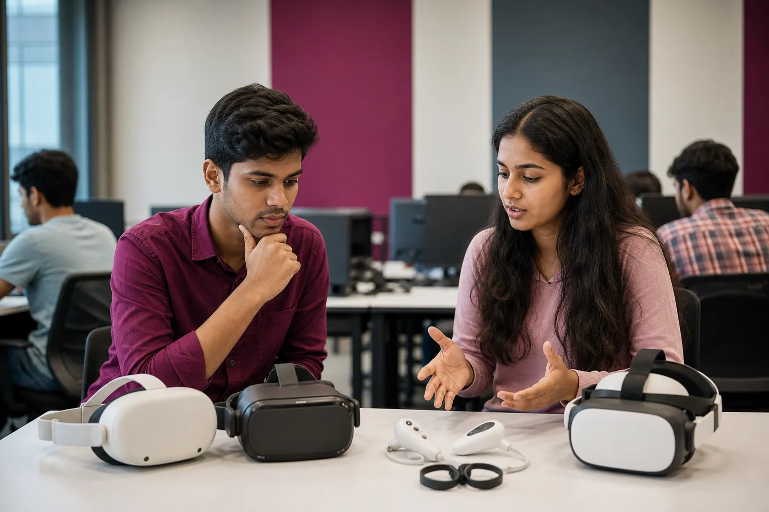 Comparing immersive learning equipment
