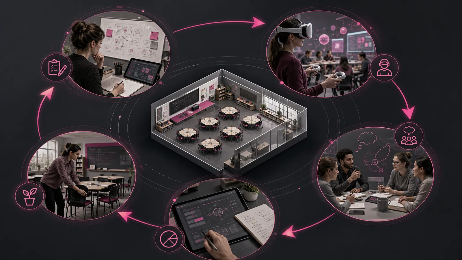 A five-year immersive-lab budget split across hardware, software, training and maintenance