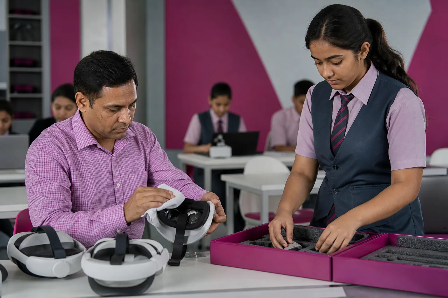Maintaining devices and learning content